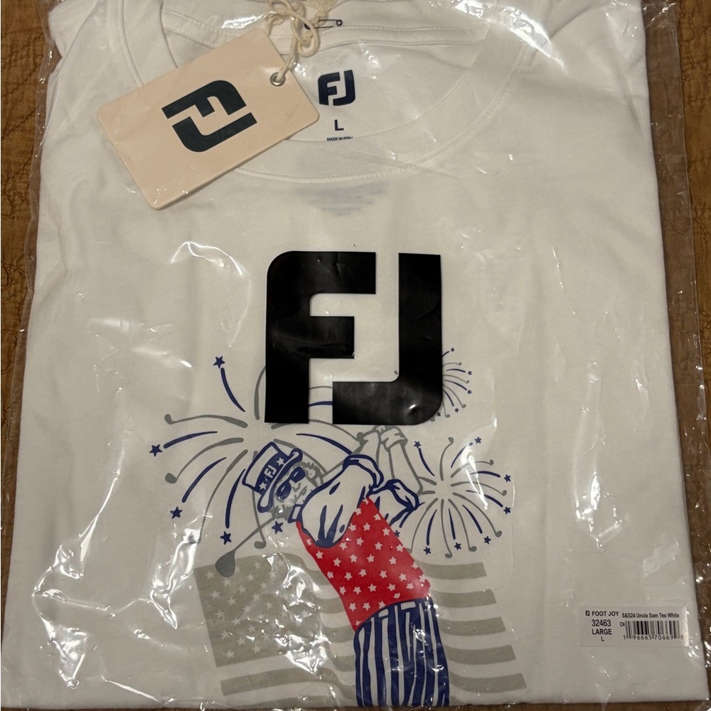 FJ White Graphic T-Shirt Uncle Sam